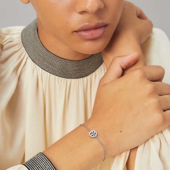 Tory Burch Rose Gold Miller Pavé Chain Bracelet - Picture 4 of 6